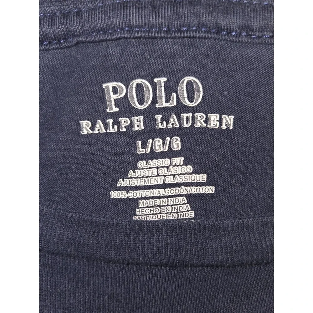 105-Polo Ralph Lauren Men's Classic Fit Crew Neck Short Sleeve Navy T-Shirt L